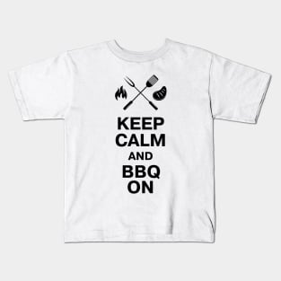 Keep Calm and BBQ ON Kids T-Shirt